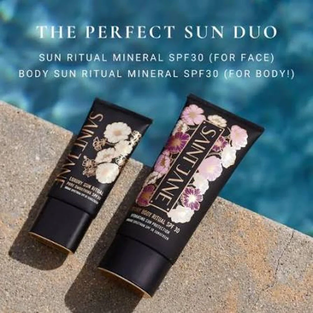 Saint Jane Luxury Sun Ritual Face + Body Mineral Sunscreen SPF 30 Duo
